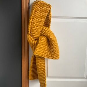 Anthropologie Mustard Knit Scarf